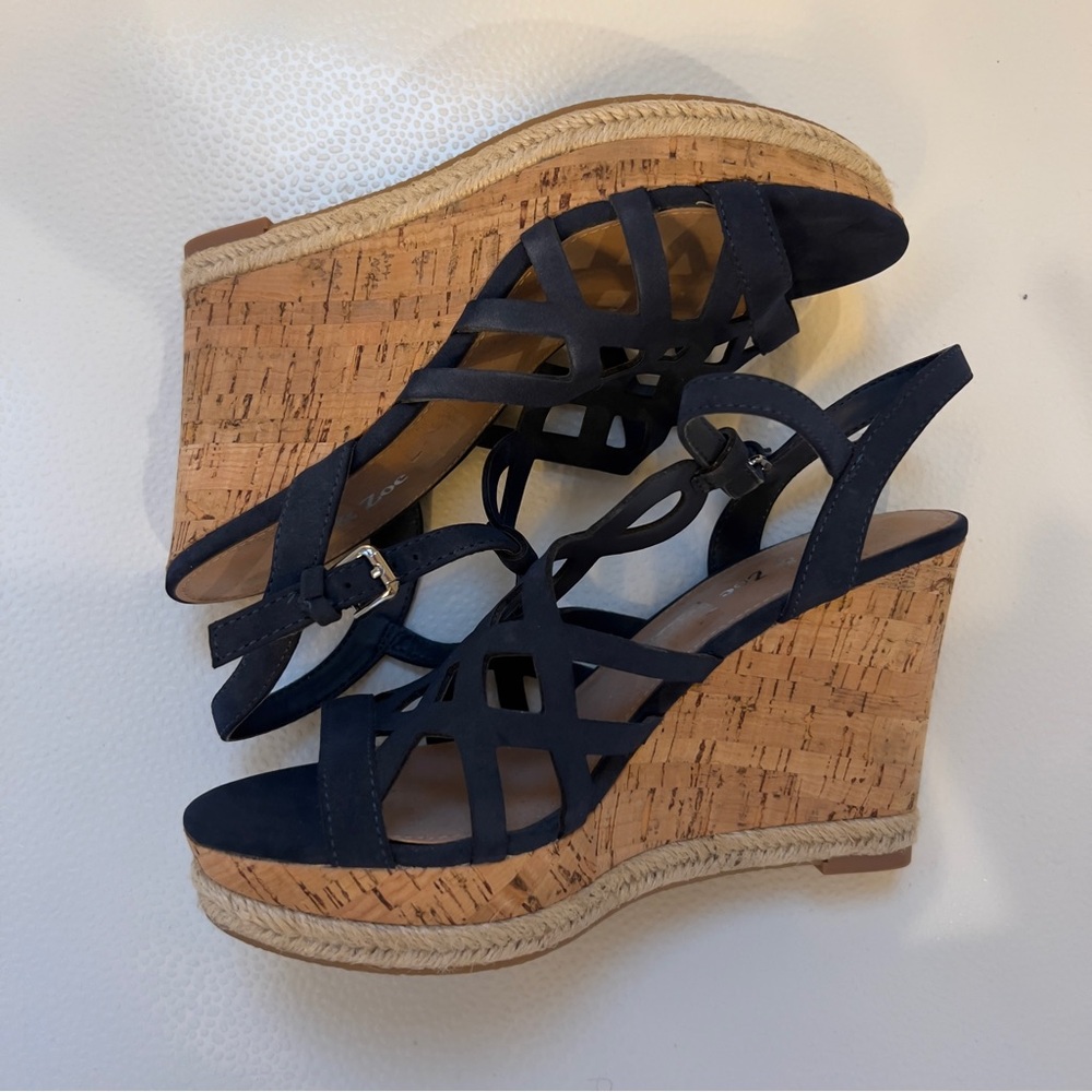 Navy blue wedges